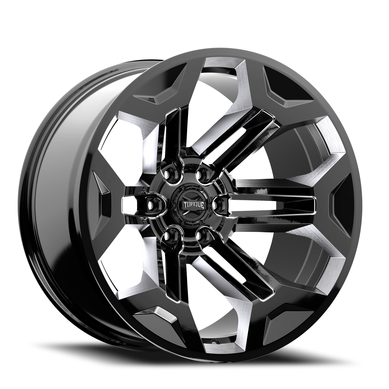 Torque Pulse TW405C 22X12 6x139.7 -44 78.1 Gloss Black Premium Milling
