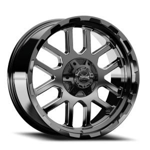 Torque Ridge TW408C 20X9 6x135/139.7 -12 86.84 Gloss Black Milled Spoke