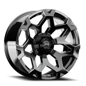 Torque Stance TW423C 20X9 6x139.7 -12 78.1 Gloss Black Milled Spoke