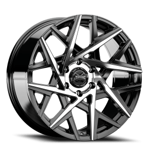 Torque Summit TW424C 20X9 6x139.7 -12 78.1 Gloss Black Machined Face