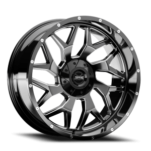 Torque Vortex TW427C 20X9 6x135/139.7 -12 86.84 Gloss Black Milled Spoke