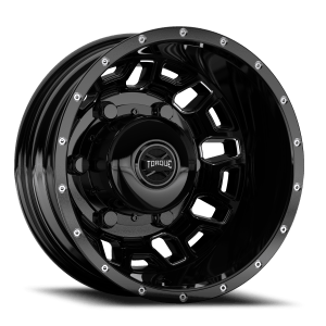 Torque Rush TW514C 16X6 6x205 -130 161.1 Gloss Black Milled Spoke