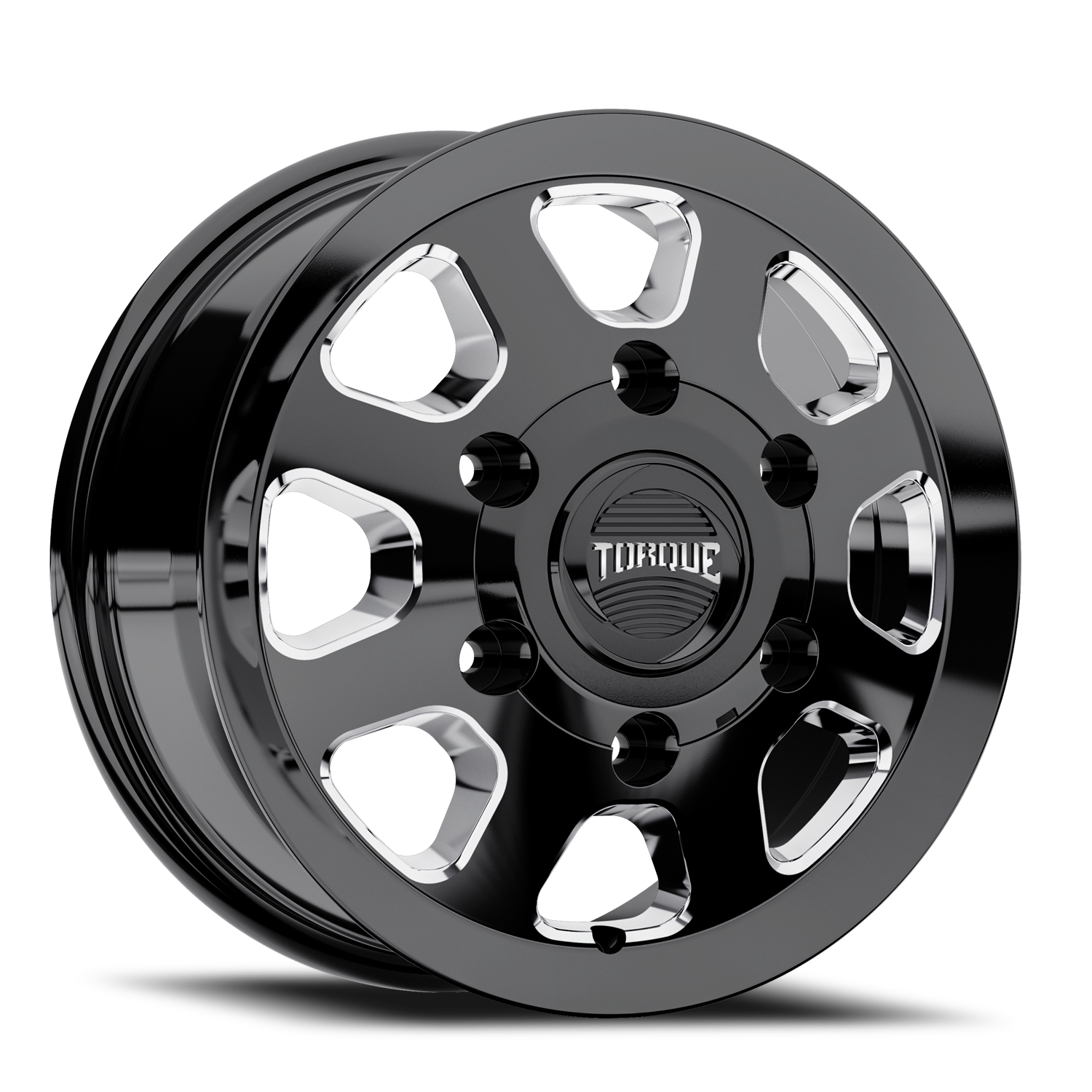 Torque Traveler TW522R 16X7 6x180 87 138.8 Gloss Black Milled Spoke