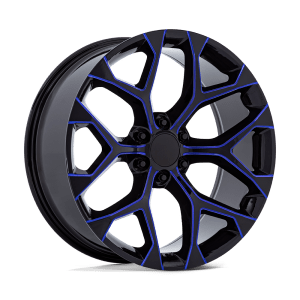 PERFORMANCE REPLICAS PR176 24X10 6X5.5 78 G-BLK BLUE-MILL +24